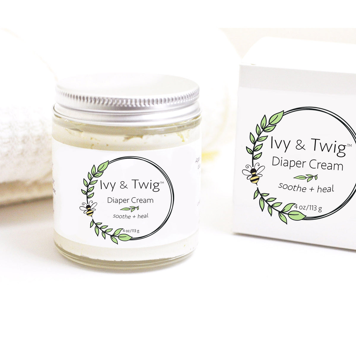 ORGANIC HERBAL DIAPER RASH ANTIFUNGAL CREAM Ivy & Twig